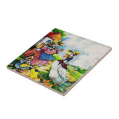 Mama Kitty Cat und Baby Kitty besuchen Enten aus d Fliese (Seite)