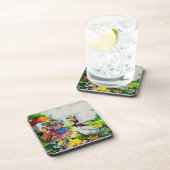 Mama Kitty Cat und Baby Kitty besuchen Enten aus d Untersetzer (Rechte Seite)