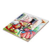 Mama Kitty und Babykitty besuchen Schweine aus den Fliese (Seite)