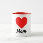 Mama - klassische rote Herz-Typografie Tasse (Zentrum)