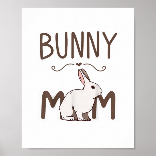 Mama Kleidung OsterOutfit Hare Mütter Tag G Poster (Vorne)