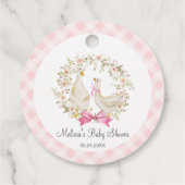 Mama & Kleine Gänse Blume Kinderdusche Danke Geschenkanhänger (Rückseite)