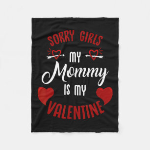 Mama Kleine Valentine Sweetheart Familie Liebe Fun Fleecedecke
