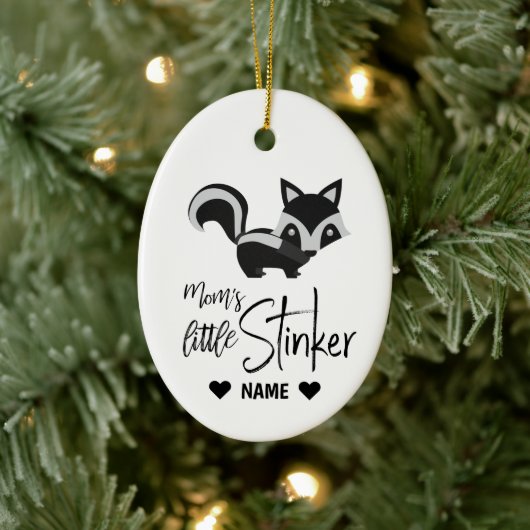 Mama Kleiner Stinker Keramik Ornament (Baum)
