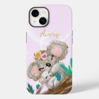 Mama Koala Bear, Baby Personalisiert Gold C
