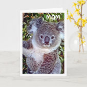 MAMA="KOALA BIRTHDAY GREETINGS" FEIERT IHREN TAG! KARTE (Gelbe Blume)