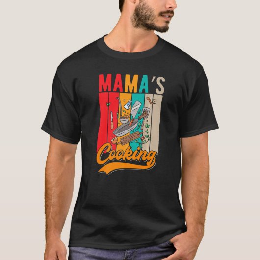 Mama Kochkunst Mamas Kochen T-Shirt (Vorderseite)