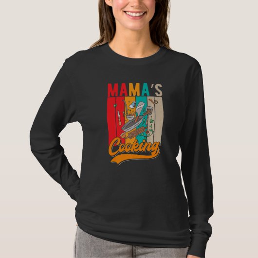 Mama Kochkunst Mamas Kochen T-Shirt (Vorderseite)