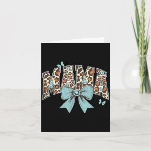Mama kokette Schleife Gepard Leopard Druck Mutter Karte