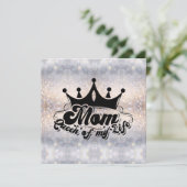 MAMA Königin meines Lebens Moderne Glitzer Flachka (Stehend Vorderseite)