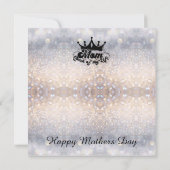 MAMA Königin meines Lebens Moderne Glitzer Flachka (Rückseite)