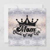 MAMA Königin meines Lebens Moderne Glitzer Flachka (Vorderseite)
