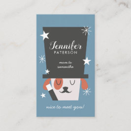 Mama-Kontakt-Karten-niedlicher Hundemagier Visitenkarte