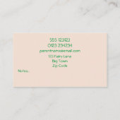 Mama kontaktieren Wasserfarben-Visitenkarte Visitenkarte (Rückseite)