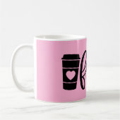 Mama Kraftstoff lustig rosa modern Kaffeetasse (Links)