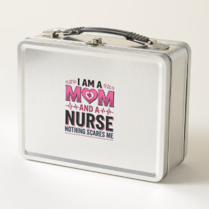 Mama Krankenschwester Nichts schreckt mich Vintage Metall Brotdose