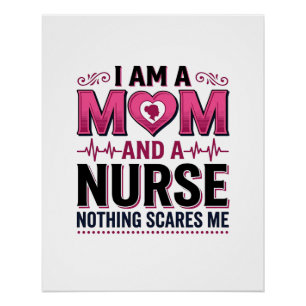 Mama Krankenschwester Nichts Schreckt Mich Vintage Poster