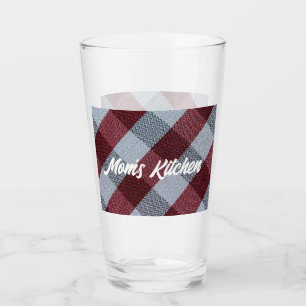 Mama Küche Trinkgläser Rot Kariert Glas