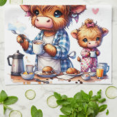 Mama Küchentücher Hochland Kuh Mama Handtuch (Gefaltet)