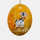 Mama Kuh Gelbe Keramik Ornament (Rechts)