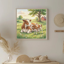 Mama Kuh und Kälberkinderzimmer