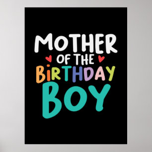 Mama Kunst Mutter Des Geburtstagsjungen Poster