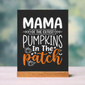 Mama Kürbisse Patch Halloween Design_1 Acrylschild (Neutral)