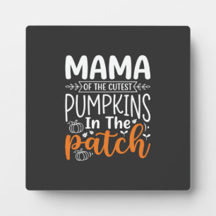 Mama Kürbisse Patch Halloween Design_1 Fotoplatte