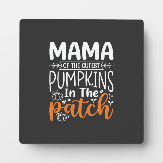 Mama Kürbisse Patch Halloween Design_1 Fotoplatte (Vorderseite)