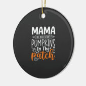 Mama Kürbisse Patch Halloween Design_1 Keramik Ornament (Links)