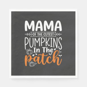 Mama Kürbisse Patch Halloween Design_1 Serviette