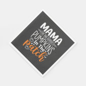 Mama Kürbisse Patch Halloween Design_1 Serviette (Ecke)