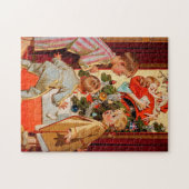 Mama küsst Weihnachtsmann Puzzle (Horizontal)