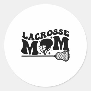 Mama Lacrosse Ehefrau Runder Aufkleber