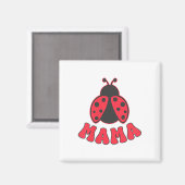 Mama Ladybug First Birthday Girl Family Matching P Magnet (Vorderseite/Rückseite)