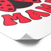 Mama Ladybug First Birthday Girl Family Matching P Poster (Ecke)