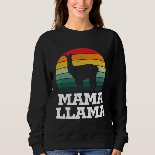 Mama Lama Mama Frohen Muttertag Sweatshirt (Vorderseite)