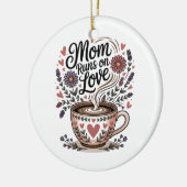 Mama läuft auf Liebe Keramik Ornament (Links)