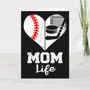 Mama Leben Herz Lustig Verkaufen Hockey Mama Karte