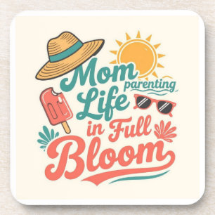 Mama-Leben in voller Blüte Hübsches Mama-Geschenk Getränkeuntersetzer