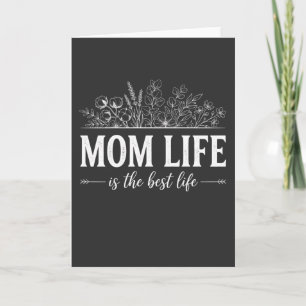 Mama-Leben Ist Das Beste Leben Slogan Cute Floral Karte