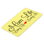 Mama Leben Muttertaggelb Magnet (Linke Seite)