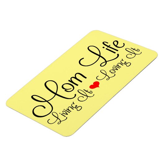 Mama Leben Muttertaggelb Magnet (Linke Seite)