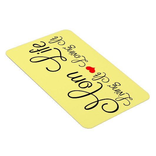 Mama Leben Muttertaggelb Magnet (Rechte Seite)