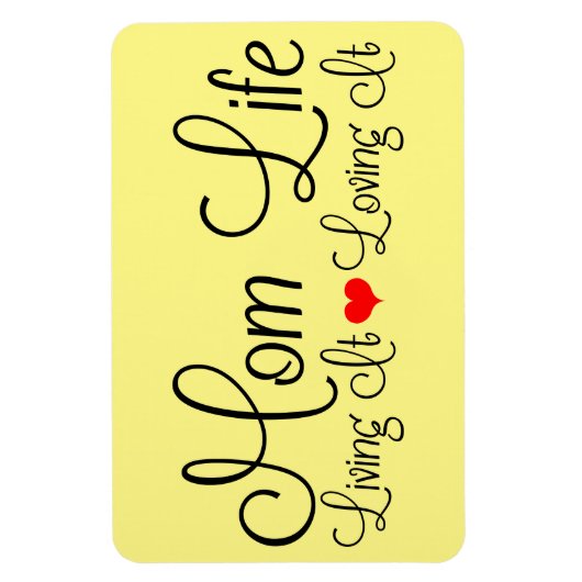 Mama Leben Muttertaggelb Magnet (Vertikal)