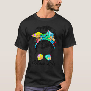 Mama Leben Unordentliche Haarschleife Haarbandana T-Shirt
