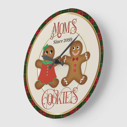 Mama-Lebkuchen Große Wanduhr (Winkel)