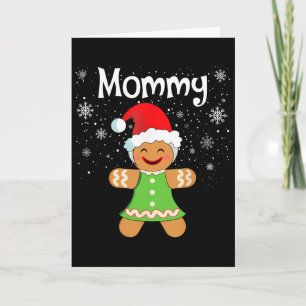 Mama Lebkuchenfamilie Passend Weihnachten Frauen Karte