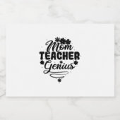Mama Lehrerin Genius Schaumweinetikett (Einzelnes Label)