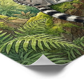 Mama Lemur and Babies Nursery Poster (Ecke)